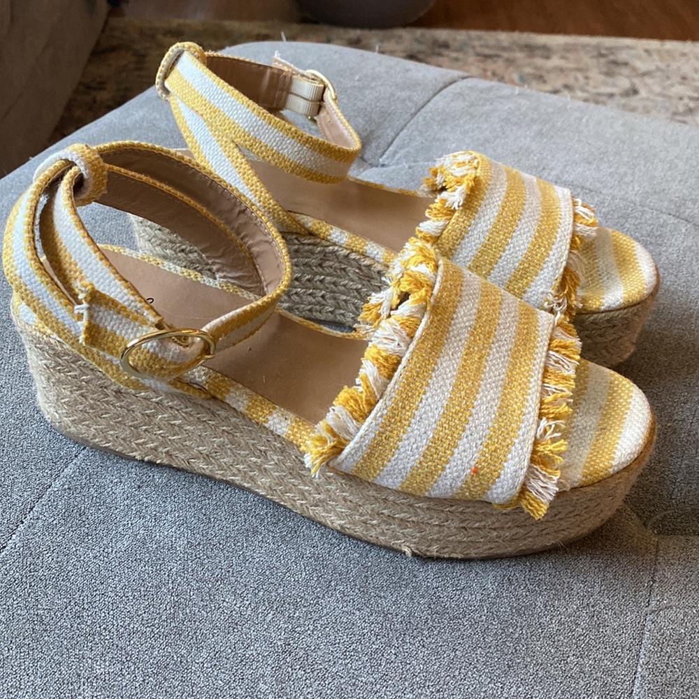 Qupid Striped Platform Espadrilles - image 3